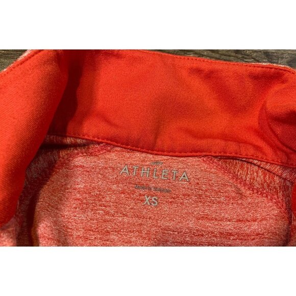 Athleta Woman’s Running Wild Half Zip Coral Pull-Over 1/2 Zip Size XS - Picture 3 of 8